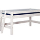 Lahe - Half high bed with slant ladder end mount - 90x200 cm - White