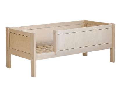 Jerwen - Junior bed with safety barrier - 70x160 cm, wooden construction, designed for children's comfort and safety.