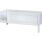 Jerwen - Junior bed with safety barrier - 70x160 cm in white wood finish for children.