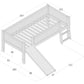 Jerwen - Кровать-кабинка с доской, лестницей и горкой - 90x200 см