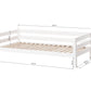 ECO Luxury - Junior bed with backrest - 90x200cm - white