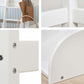 ECO Luxury - Poolkõrge voodi kaldredeli ja liumäega - 90x200 cm - valge