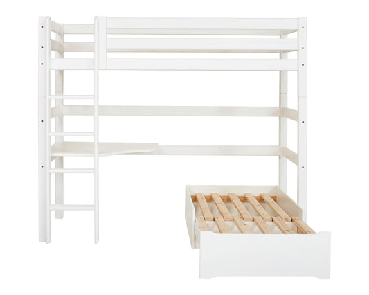 ЭКО Люкс - Кровать МЕГА с лаунж-модулем и письменным столом - 90x200 см - белый