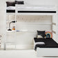 ЭКО Люкс - Кровать МЕГА с лаунж-модулем и письменным столом - 90x200 см - белый
