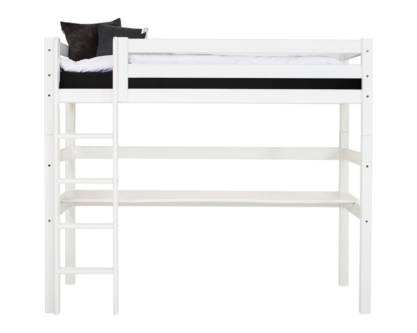 ECO Luxury - Высокое спальное место с письменным столом - 90x200 см - белый
