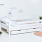 ECO Luxury - Junior bed with safety rail 3/4 - 120x200 cm - white