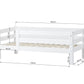 ECO Luxury - Junior bed with backrest - 70x160cm - white