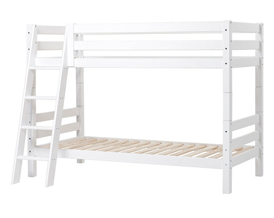 ECO Luxury - Кровать двухъярусная с наклонной лестницей - 90x200 см - белый