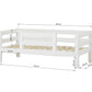 ECO Luxury - Junior bed with 1/2 safety rail - 70x160cm - white