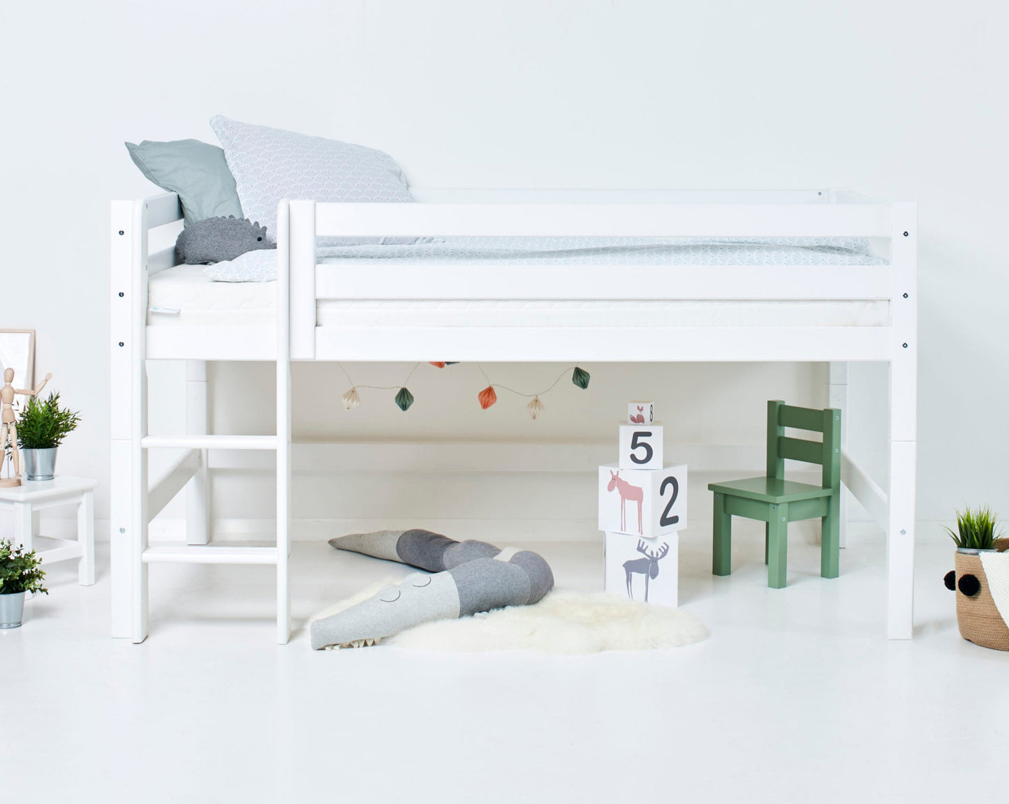 ECO Luxury - Moduuli puolikorkealle sängylle - 120x200 cm - valkoinen