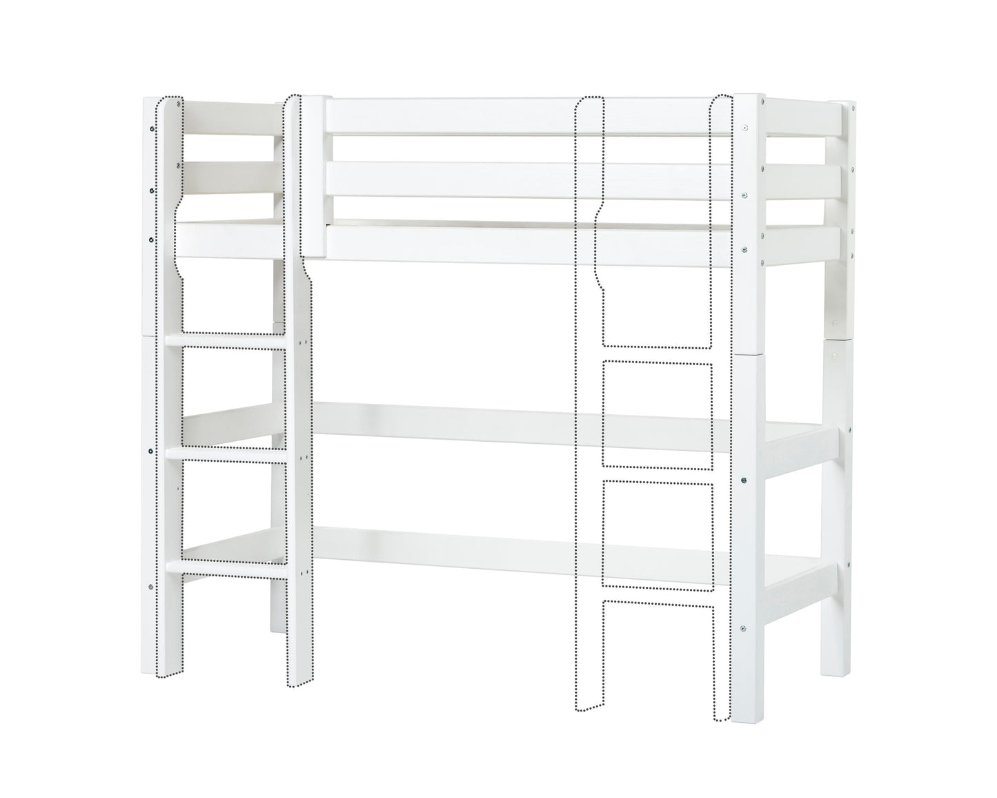 ECO Luxury - Mid high bed - 70x160 cm - white