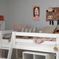 ECO Luxury - Half high bed with slant ladder - 70x160 cm - white