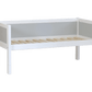 Jerwen - Compact bed - 70x160 cm in white wood with slatted base and safety barriers.