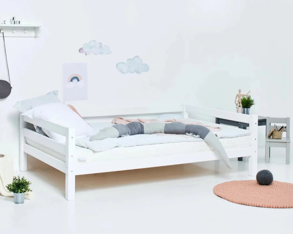 ECO Luxury - Nooruki voodi seljatoega - 120x200cm - valge