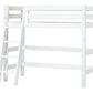 ECO Luxury - Кровать средней высоты - Лестница наклонная - 70x160 см - белый